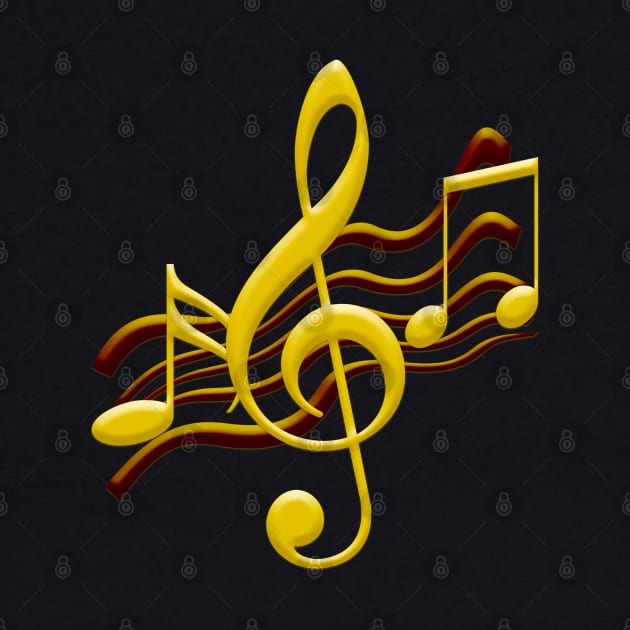 Musical Notes (Gold) by mavicfe